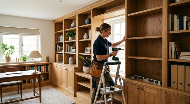 Custom Bookshelves Installation in Woodbridge, VA
