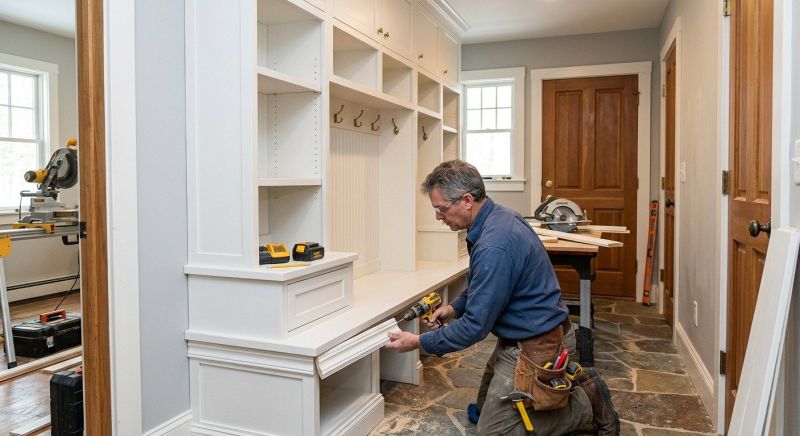 Mudroom Shelving Installation in Fairfax, VA